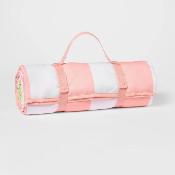 Sun Squad Picnic Blanket – Pink Stripe - Image 4
