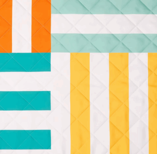 Sun Squad Picnic Blanket – Yellow Broken Striped - Image 2