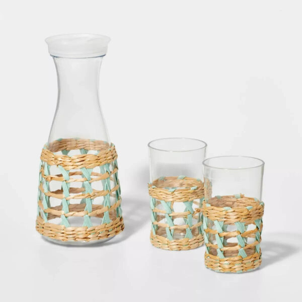 Sun Squad Woven Pitcher & Cup Set