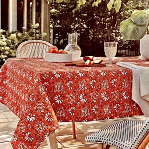 Floral Tablecloth Coral - Threshold
