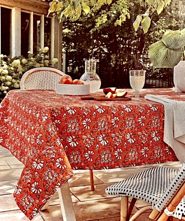 Floral Tablecloth Coral - Threshold