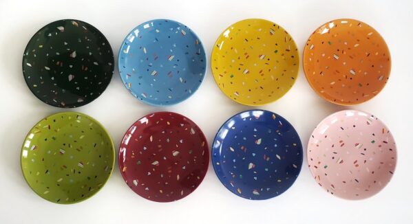 Round Ceramic Stoneware Appetizer Plate set - Image 5