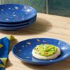 Round Ceramic Stoneware Appetizer Plate set