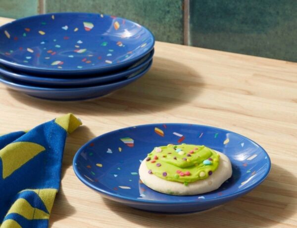 Round Ceramic Stoneware Appetizer Plate set
