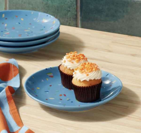 Round Ceramic Stoneware Appetizer Plate set - Image 2