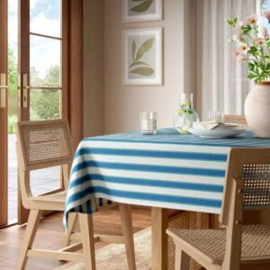 Striped Tablecloth Blue - Threshold