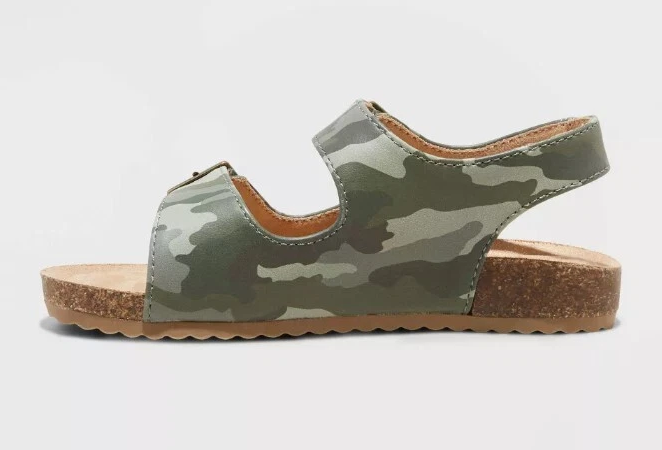Reagan Camo Print Footbed Sandals Green - Cat & Jack - Image 2