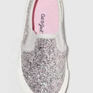 Alternative view of Madigan Slip-On Glitter Sneakers Silver - Cat & Jack