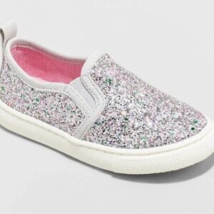 Madigan Slip-On Glitter Sneakers Silver - Cat & Jack