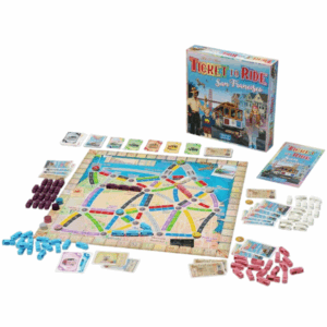 Alternative view of Ticket to Ride San Francisco Board Game
