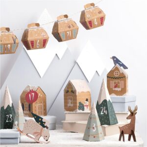 Alternative view of Advent Calendar Craft Set Village in the Snow