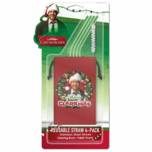 Alternative view of Themed Metal Stainless Steel Reusable Straw Set