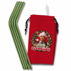 Themed Metal Stainless Steel Reusable Straw Set