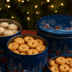 Alternative view of Set of 3 Christmas Metal Biscuit Tins
