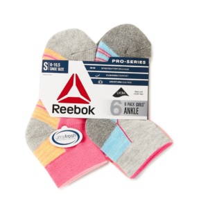 Alternative view of Reebok Girls' Ankle Socks - 27 to 36 Size (M)
