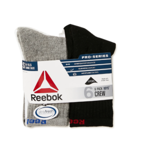 Alternative view of Reebok Boys' Crew Socks -  22 to 27 Size (S)
