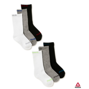 Reebok Boys' Crew Socks -  22 to 27 Size (S)