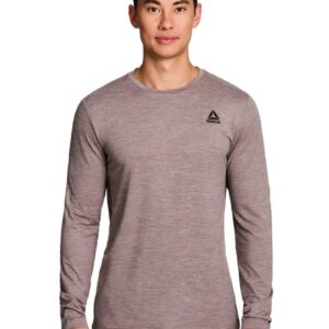 Reebok Men's Legacy Core Long Sleeve Tee Shirt - Driftwood Heather