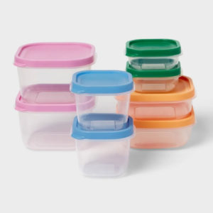 Alternative view of Room Essentials 16pc Plastic Food Storage Container Set -Colors