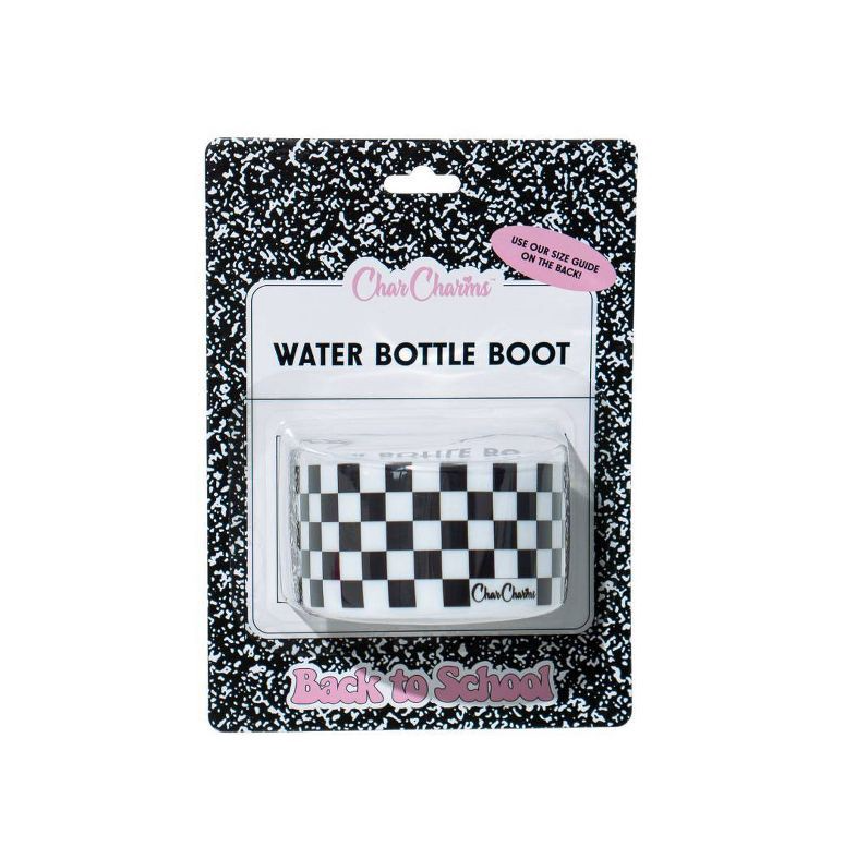 CharCharms Water Bottle Boot - Checkered