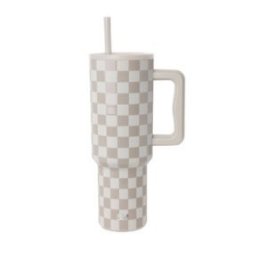 Simple Modern Checkmate Straw Tumbler 40 oz - Beige