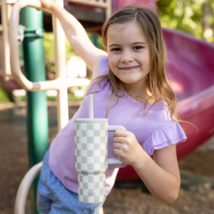 Alternative view of Simple Modern Checkmate Straw Tumbler 40 oz - Beige