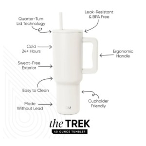 Alternative view of Simple Modern Straw Tumbler 40 oz - Beige