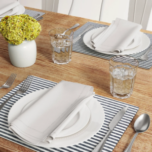 Threshold Cork Striped Placemat - Blue