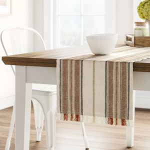 Cotton Striped Table Runner Orange - Threshold