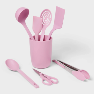 Alternative view of Kitchen Utensil Set & Holder - Pink