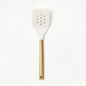 Stainless Steel and Nylon Solid Slotted Turner White - Figmint