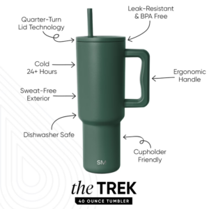 Alternative view of Simple Modern Straw Tumbler 40 oz - Sage Green