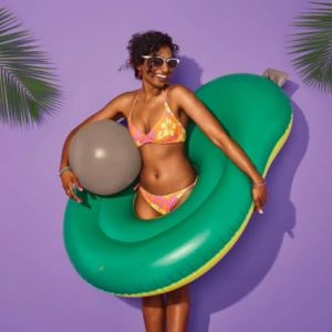 Giant Avocado with Beach Ball - Sun Squad
