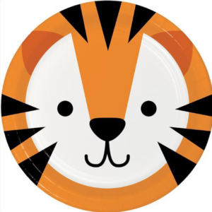 Paper Plates "Tiger Animal" 8PCS