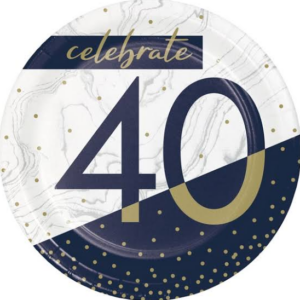 Paper Plates "Celebrate 40 " 8PCS