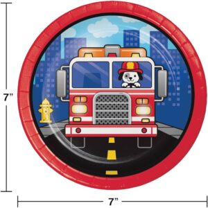 Paper Plates "Fire Truck" 8PCS