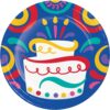Paper Plates "Birthday Swirls" 8PCS