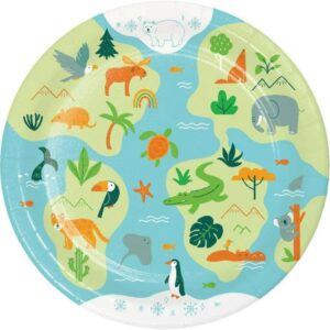 Paper Plates "World Adventure" 8PCS