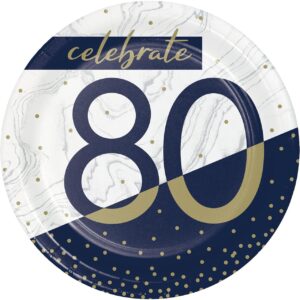 Paper Plates "Celebrate 80 " 8PCS