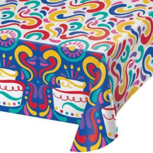 Paper Table Cover "Birthday Swirls"