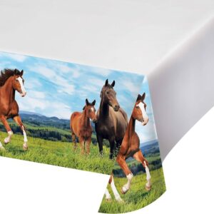 Plastic Table Cover "Horses"