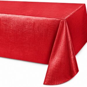 Plastic Table Cover "Metallic Red"