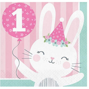 Bunny Party 1St Birthday Napkins
