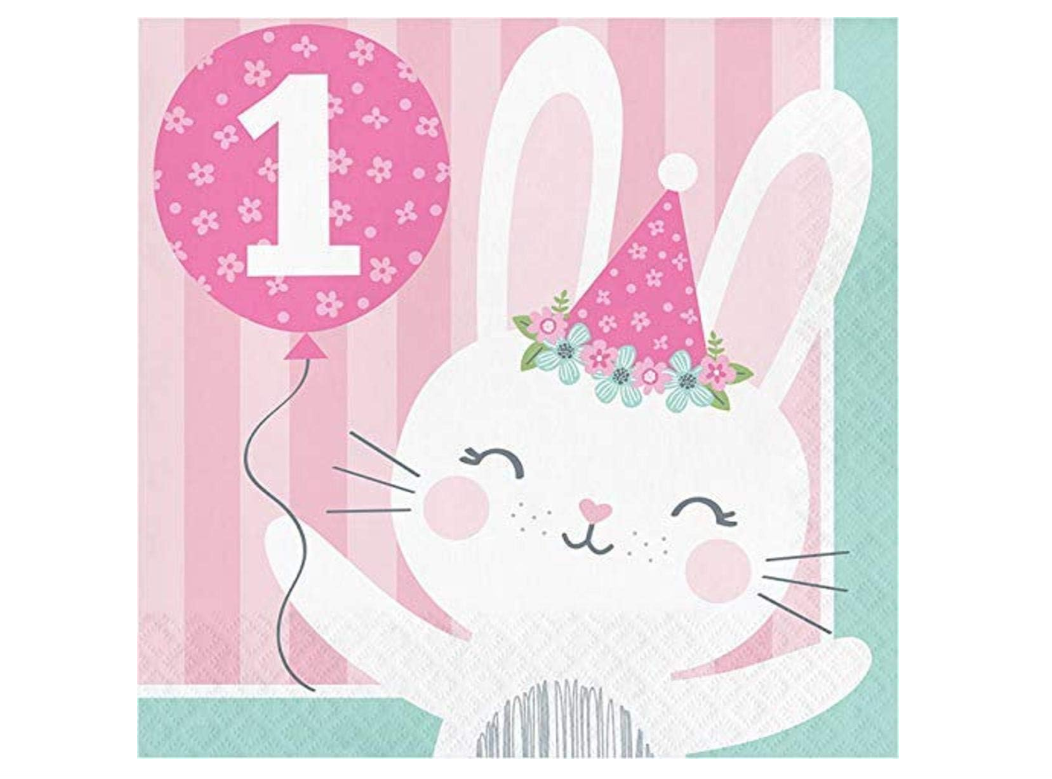 Bunny Party 1St Birthday Napkins
