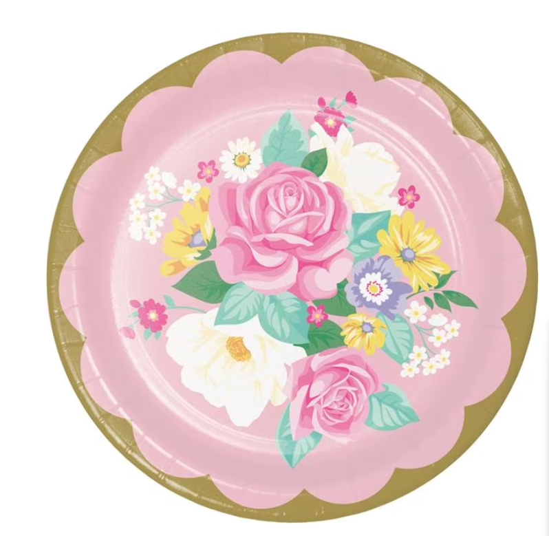 Paper Plates "Floral Tea Party" 8PCS L