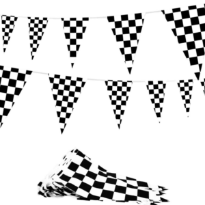 Black & White Checkered Giant Flag Banner