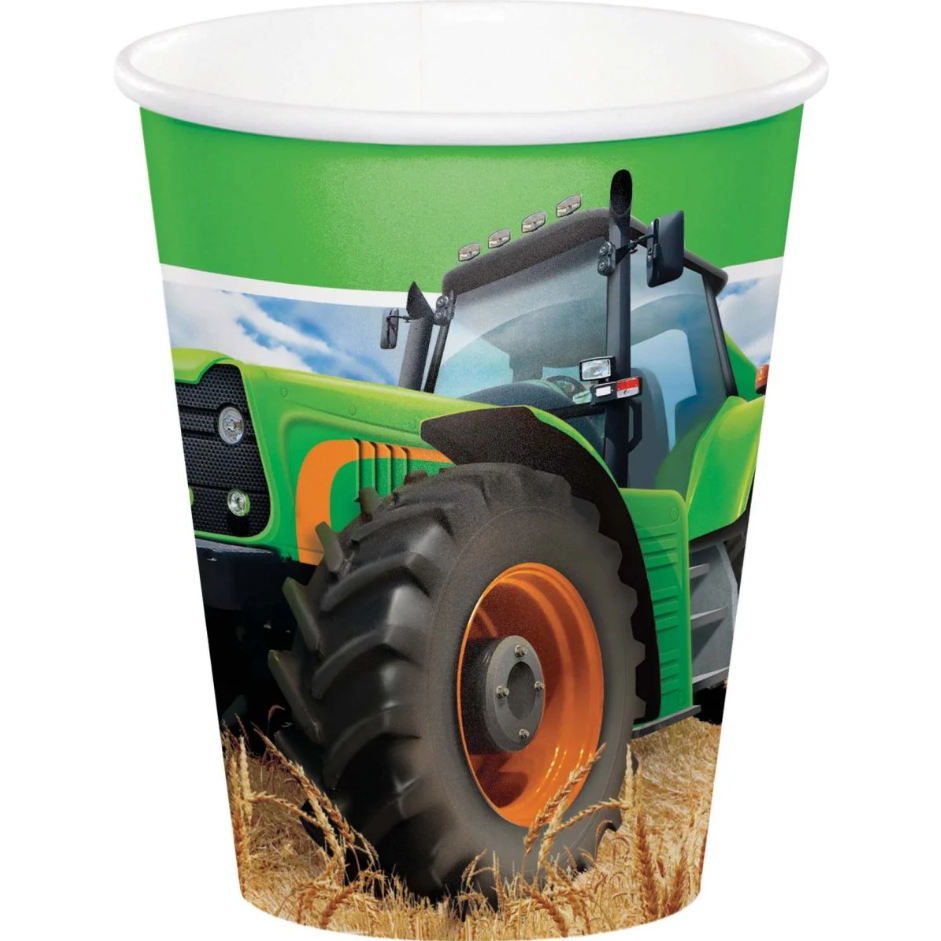 Paper Cups "Tractor Time" 8PCS