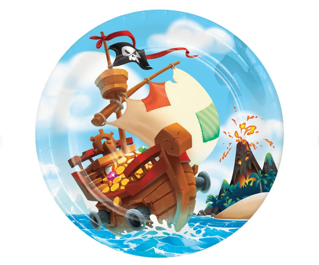 Paper Plates "Pirate treasure" 8PCS L