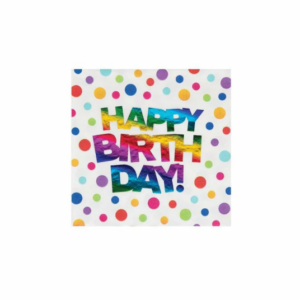 Confetti Happy BDAY Tissue Napkins