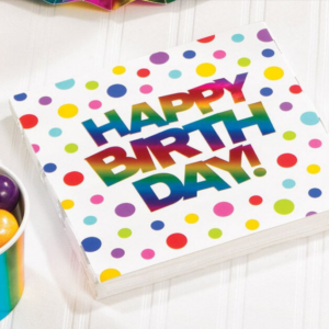 Alternative view of Confetti Happy BDAY Tissue Napkins